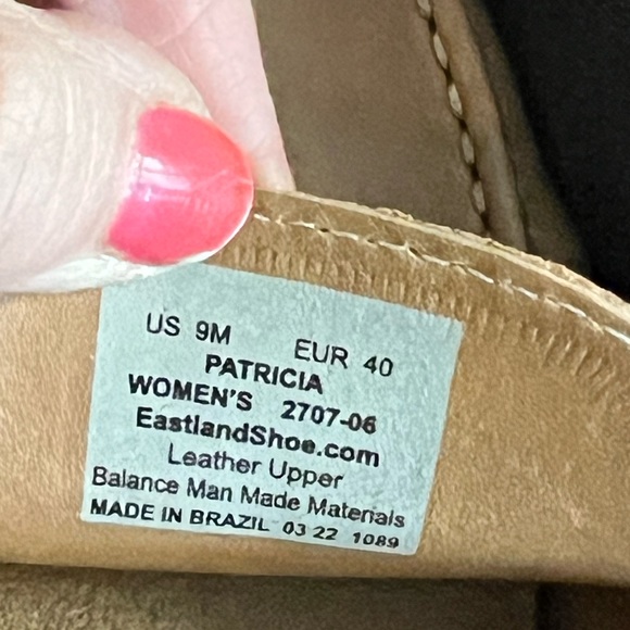 EASTLAND PATRICIA MOCCASIN WOMEN SIZE 9 made in BRAZIL NWB COGNAC COLOR - Picture 9 of 9
